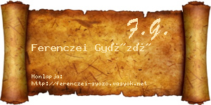 Ferenczei Győző névjegykártya