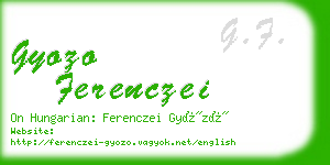 gyozo ferenczei business card